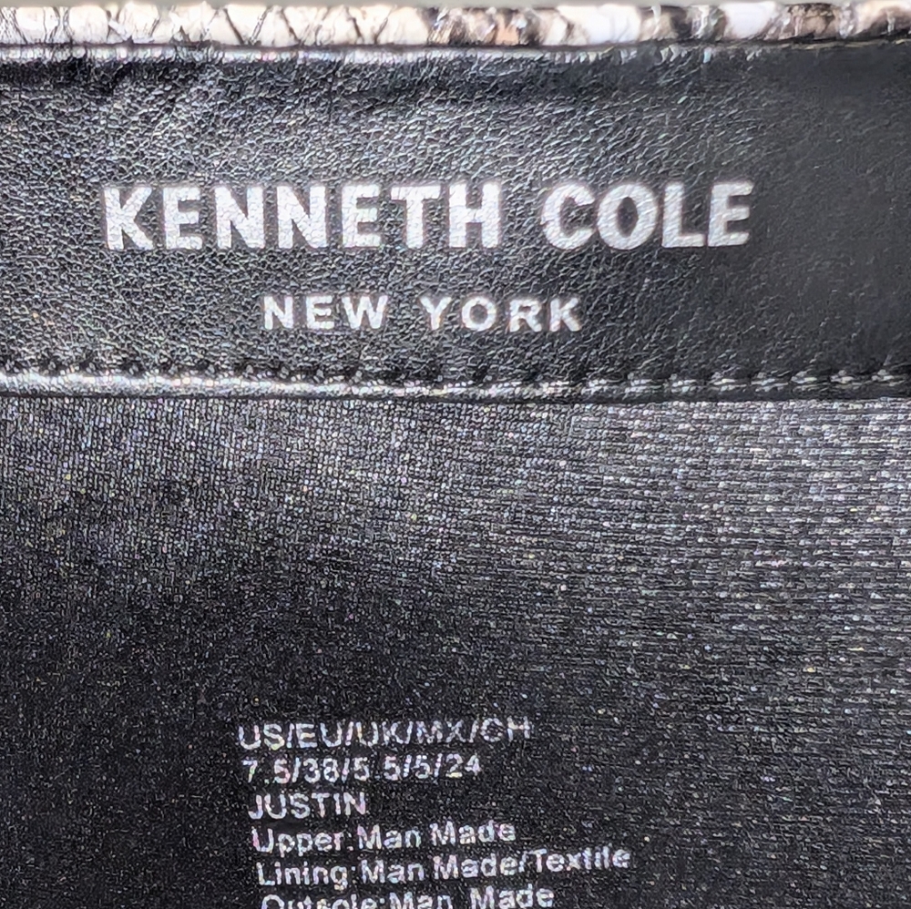 Kenneth Cole New York Snakeskin Print‎ High Boots Block Heel NWOB Size 7.5 - Picture 9 of 13